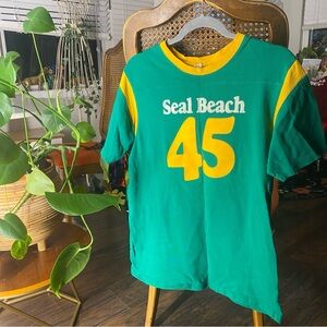 Vintage Hollister Green and Yellow Shirt 100% Cotton XL